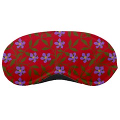 Red With Purple Flowers Sleeping Masks by snowwhitegirl