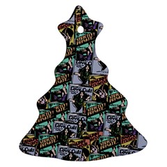 Comic Books Pattern Christmas Tree Ornament (two Sides) by snowwhitegirl