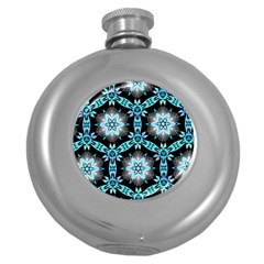 Backgrounds Pattern Wallpaper Round Hip Flask (5 oz)