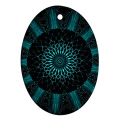 Ornament District Turquoise Oval Ornament (two Sides) by Pakrebo