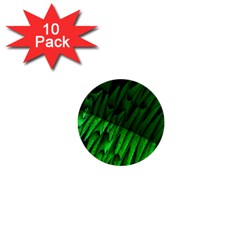 Fractal Rendering Background Green 1  Mini Buttons (10 Pack)  by Pakrebo