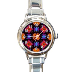 Ornament Colorful Color Background Round Italian Charm Watch