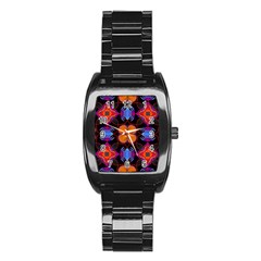 Ornament Colorful Color Background Stainless Steel Barrel Watch