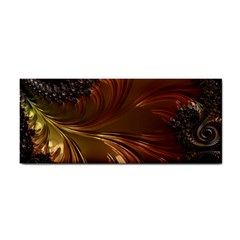 Fractal Copper Copper Color Leaf Hand Towel by Pakrebo
