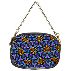 Blue Flowers Wallpaper Backgrounds Chain Purse (one Side) by Pakrebo