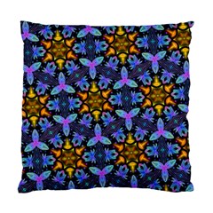 Blue Flowers Wallpaper Backgrounds Standard Cushion Case (two Sides) by Pakrebo