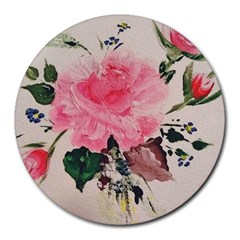 Margaret s Rose Round Mousepads by Riverwoman