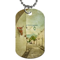 Vintage Grunge Print Arequipa Street, Peru Dog Tag (one Side) by dflcprintsclothing