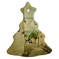 Vintage Grunge Print Arequipa Street, Peru Christmas Tree Ornament (two Sides)