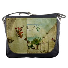 Vintage Grunge Print Arequipa Street, Peru Messenger Bag by dflcprintsclothing