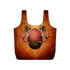 Wonderful Steampunk Easter Egg With Flowers Full Print Recycle Bag (s) by FantasyWorld7