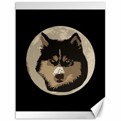 Husky Moon Canvas 18  X 24 