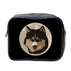 Husky Moon Mini Toiletries Bag (two Sides) by snowwhitegirl