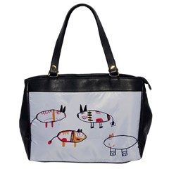 Children Children Drawing Flock Oversize Office Handbag