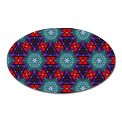 Ornament Colorful Background Color Oval Magnet by Pakrebo