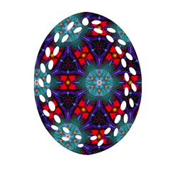 Ornament Colorful Background Color Oval Filigree Ornament (two Sides) by Pakrebo