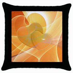 Lines Wave Heart Love Smile Throw Pillow Case (black) by Pakrebo