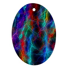 Wizzard Flashes Pattern Abstract Ornament (oval) by Pakrebo