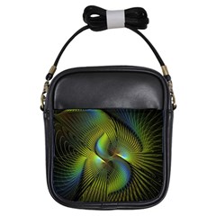 Fractal Abstract Design Fractal Art Girls Sling Bag by Pakrebo