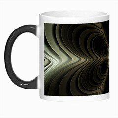 Fractal Silver Waves Texture Morph Mugs by Pakrebo