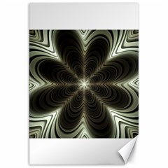 Fractal Silver Waves Texture Canvas 20  x 30 