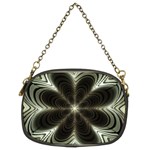 Fractal Silver Waves Texture Chain Purse (Two Sides) Front