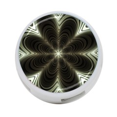 Fractal Silver Waves Texture 4-Port USB Hub (Two Sides)