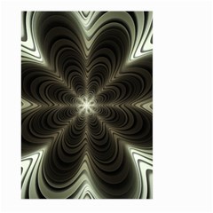 Fractal Silver Waves Texture Large Garden Flag (Two Sides)