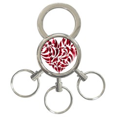 Abstract Geometric Art Fractal 3-ring Key Chains by Pakrebo