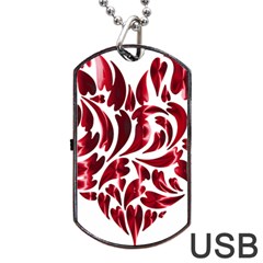 Abstract Geometric Art Fractal Dog Tag Usb Flash (two Sides) by Pakrebo