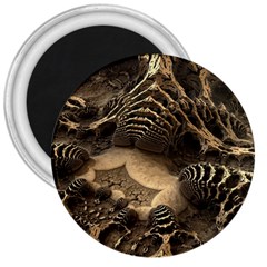 Fractal Bones Cave Fossil Render 3  Magnets by Pakrebo