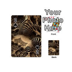 Fractal Bones Cave Fossil Render Playing Cards 54 (mini) by Pakrebo