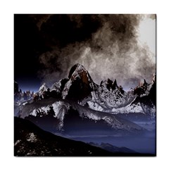 Mountains Moon Earth Space Tile Coasters by Pakrebo