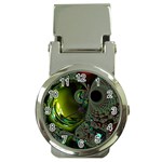 Fractal Intensive Green Olive Money Clip Watches Front