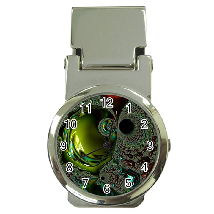 Fractal Intensive Green Olive Money Clip Watches