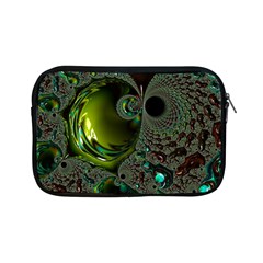 Fractal Intensive Green Olive Apple Ipad Mini Zipper Cases by Pakrebo