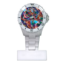 Seamless Abstract Colorful Tile Plastic Nurses Watch by Pakrebo