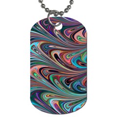 Seamless Abstract Marble Colorful Dog Tag (two Sides) by Pakrebo