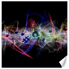 Brush Particles Music Clef Wave Canvas 20  X 20  by Pakrebo