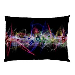 Brush Particles Music Clef Wave Pillow Case (two Sides) by Pakrebo