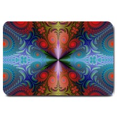 Fractal Fractal Background Design Large Doormat  by Pakrebo