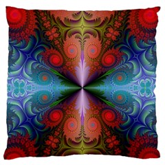 Fractal Fractal Background Design Standard Flano Cushion Case (one Side) by Pakrebo