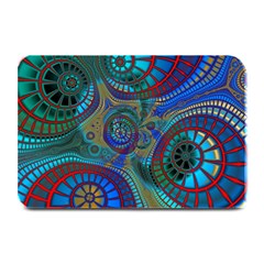 Fractal Abstract Line Wave Design Plate Mats by Pakrebo