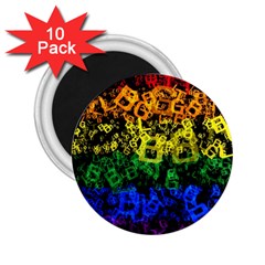 Lgbt Pride Rainbow Gay Lesbian 2 25  Magnets (10 Pack) 