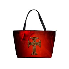 Wonderful Celtic Cross On Vintage Background Classic Shoulder Handbag by FantasyWorld7