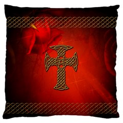 Wonderful Celtic Cross On Vintage Background Standard Flano Cushion Case (one Side) by FantasyWorld7