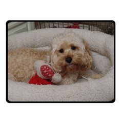 Cockapoo In Dog s Bed Fleece Blanket (small)