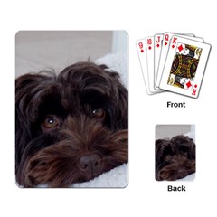 Laying In Dog Bed Playing Cards Single Design by pauchesstore