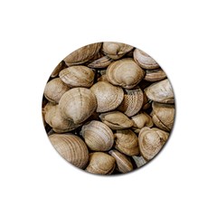 Shellfishs Photo Print Pattern Rubber Coaster (round)  by dflcprintsclothing