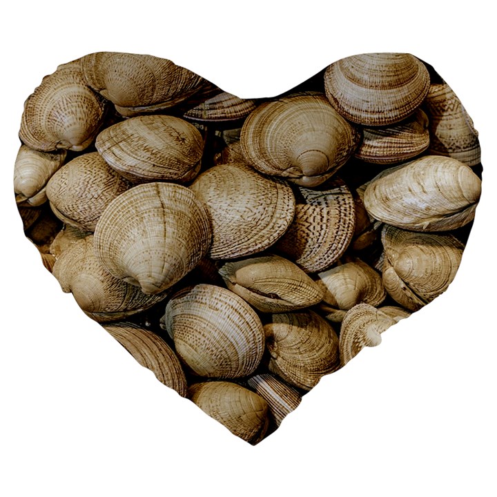 Shellfishs Photo Print Pattern Large 19  Premium Heart Shape Cushions